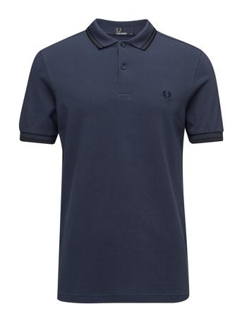 Twin Tipped Fp Shirt Polos Short-sleeved Svart Fred Perry