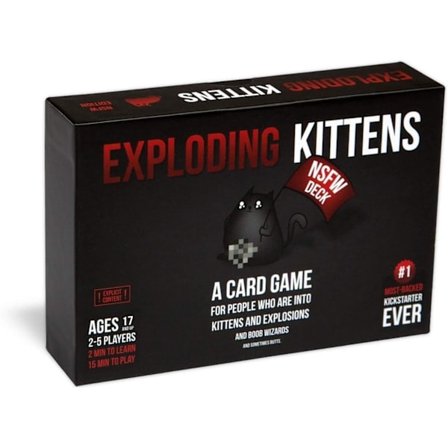 Exploding Kittens NSFW - VOKSEN Russisk Roulette Kortspil, Voksen Drikkespil - Kortspil for Voksne & Teenagere - 2-5 Spillere