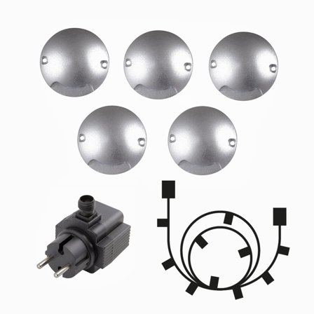 LightsOn Zenit 5042 Balkongarmatur sølv, lm 20, 0,5 W, 5-pakk, Belysning