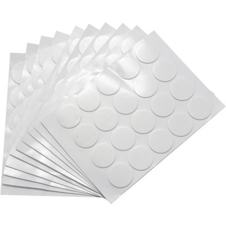 200 stearinlys-klistermærker, fremstillet af varmebestandig lim og fastgjort stabilt til lyset i varm voks