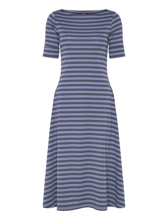 Lauren Ralph Lauren | Striped Stretch Cotton Midi Dress | S