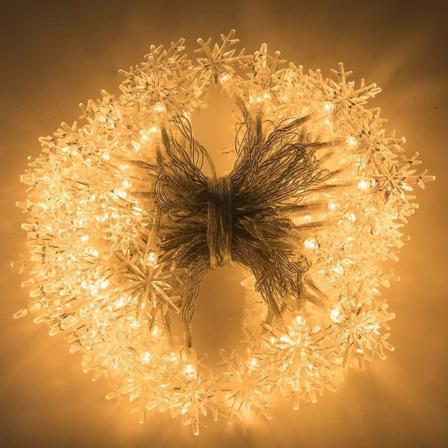 40 Led 20ft Christmas Snowflake String Lights 8 Mönster