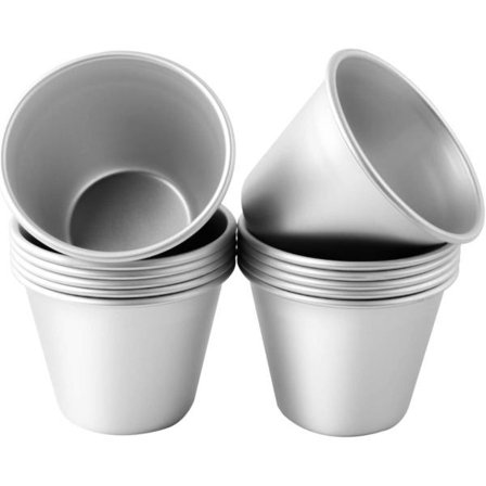 12 stk. Puddingformer Bakeformer i Aluminium Form