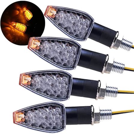 4st Motorcykelblinkers 14 LED Blinkljus 12V Vattentät