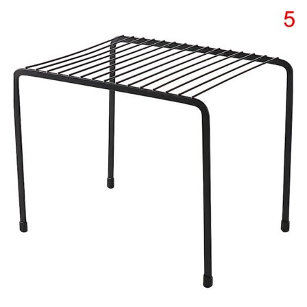 Skåp Hyllorganisatorer Stapelbar expanderbar set av 2 metall köksbänk metall hyllor