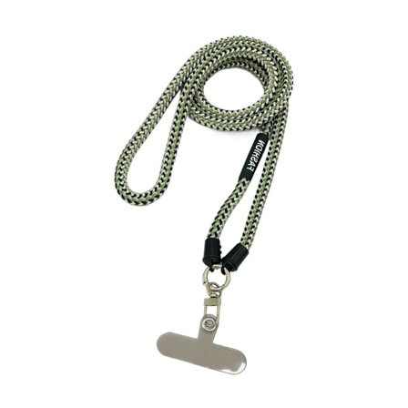 Universal Crossbody Phone Lanyards with Patch Weave Mobile Phone Strap Lanyard Neck Rope Black Green for Cell Phone Hanging Cord Strap