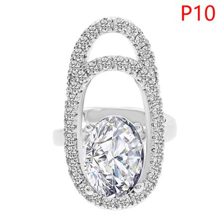 1st Koppar Inlagd Zirkon Nagelring Guldpläterad Manikyr Ring De