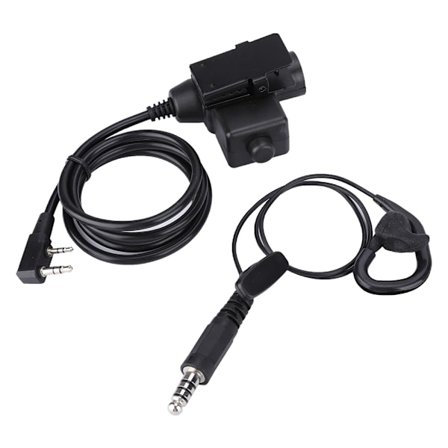 Ørebenledning Ørekrok Øretelefon Walkie Talkie Ørestykke NATO-plugg for BAOFENG UV-5R 6R KENWOOD TK3107