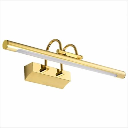 Seinävalaisin 9W valkoinen valo, LED kylpyhuonepeili himmennettävällä pyörivällä lampunpäällä, 43 cm kultaa
