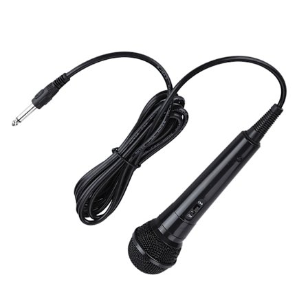 Bærbar Håndholdt Dynamisk Mikrofon med Bevegelig Spole og Ledning, Klar Lyd for Karaoke (Svart)