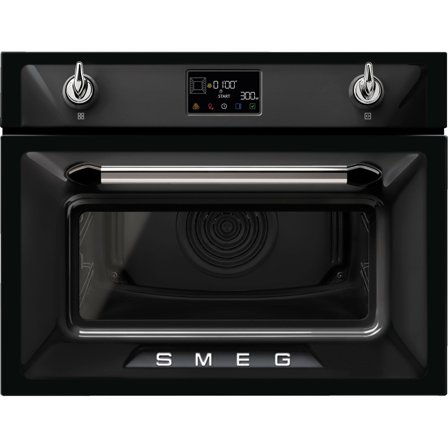 Smeg SO4902M1 Victoria kombi-mikrobølgeovn 40 liter, sort | KitchenOne