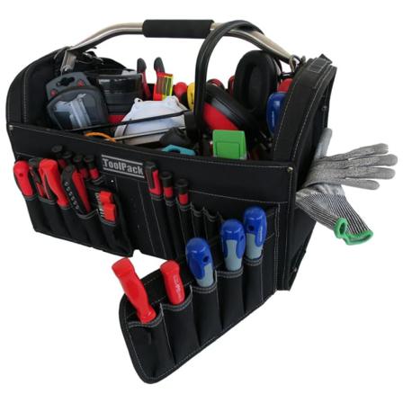 Toolpack Bärbar Verktygsväska Brisk Svart 49x30x37 Cm 360.114 Svart