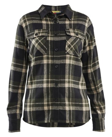 Blåkläder 321811684298S Skjorte grønn/svart Grønn/svart, Klær