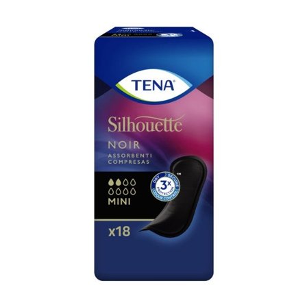 Tena Silhouette Noir Mini Assorbente Nero Incontinenza Leggera 18
