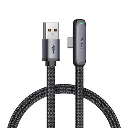 Mcdodo 1,2 m 100 W 6 A USB-C -kulmakaapeli, musta
