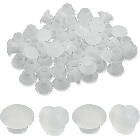 100 st 8mm Vita Plastpluggar Hålpluggar Snäpplåsning 2024THO