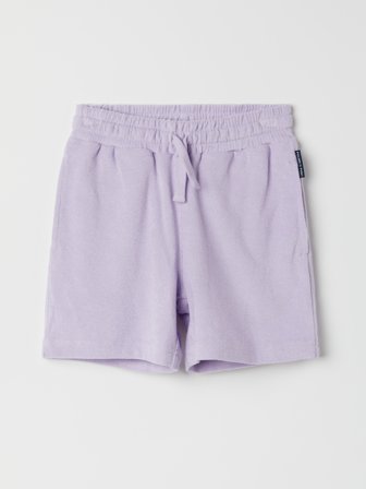 Polarn O. Pyret - Solid color terry shorts - 92 - Childrenswear - purple