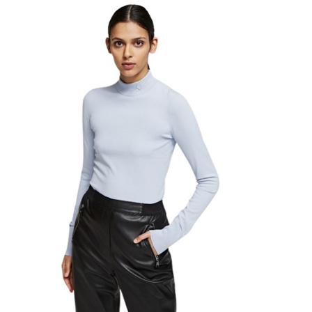 Karl Lagerfeld - Polotröjor - Blå - Dam - Storlek: S, Dam, Storlek: S