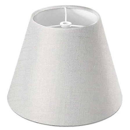Lampe Skjerm Linstoff Hvit Lampe Skjerm Liten 5 Tommer Toppdiameter X 9 Tommer Bunndiameter X 7 Tommer