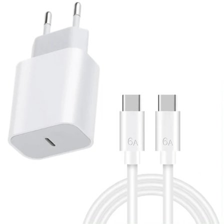 /EA/USB-C Snabbladdare 20W + 2M Kabel – iPhone 15/16 & Android