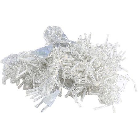 Isbitsslingor, 216 fot, LED-gardiner, stjärnformade, för bröllopsfest, trädgård, blå