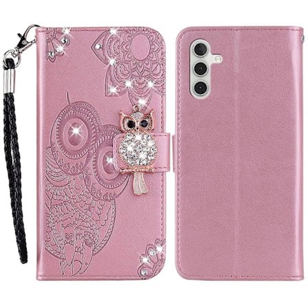 Til Samsung Galaxy A05s 4G Etui Rhinestone Dekoration Læder Telefon Wallet Cover med Støttefod