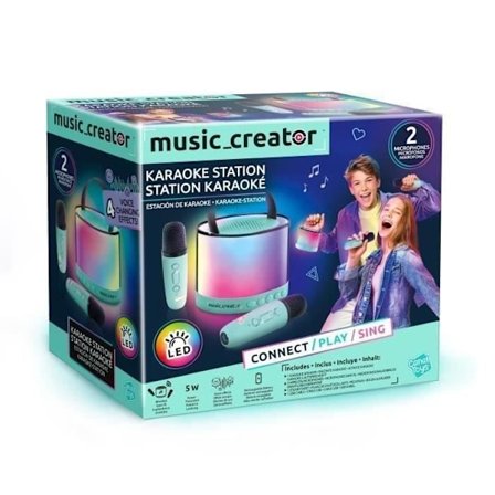 Canal Toys - Musiikkiluoja - Mini Karaokeasema - Valoäänikone kahdella langattomalla mikrofonilla - INF 044