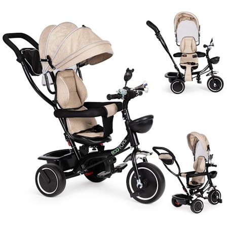 Trehjuling vridbar sits Beige