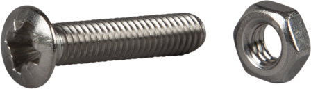 ESSVE 550228 Maskinskrue vognforsenket, syrefast A4 M5 x 50 mm, 2-pakning, Innfesting