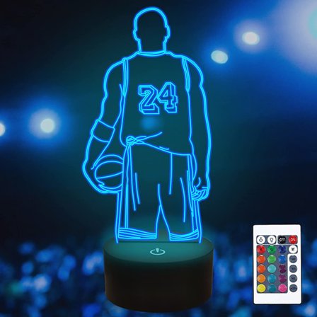 Basketbollspelare Barnlampa, Attivolife 3D Illusion LED Nattlampa