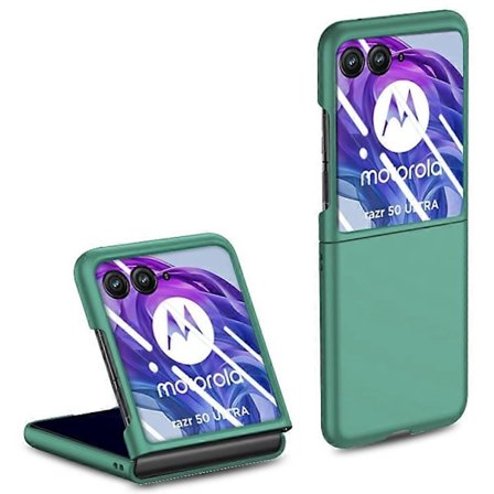 Kompatibel med Motorola Razr 50 Ultra 5G Skal Hud-touch PC Telefonfodral med Skärmskydd för Baksidan - lingling
