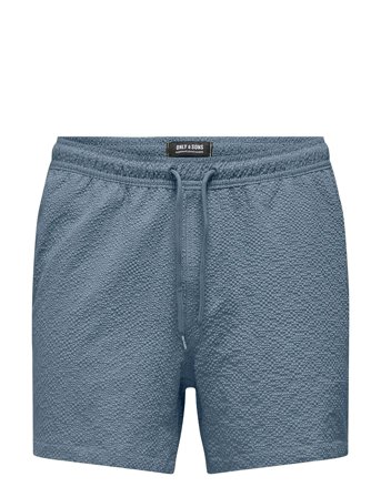 ONLY & SONS | Onsted Life Solid Seersucker Swim Noos | M