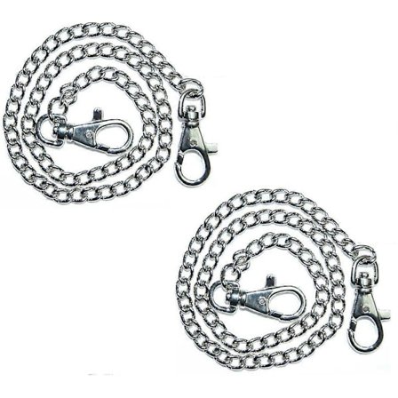 Dekorativ kæde med karabinhage - Sølv metal kæde til hat kostume dekoration