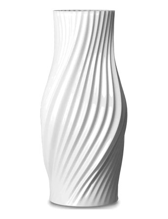 Lyngby Porcelæn | Twist Vase H31 Cm Hvid Porcelæn | 31 CM