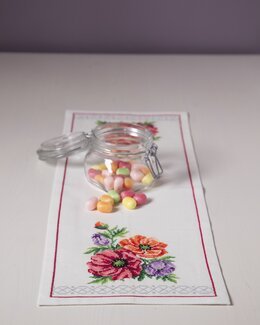 Broderikit Løber Herlige Blomster - Svarta Fåret