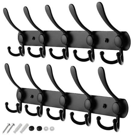 Seinävaatteiden koukut, ruostumaton teräs, vaateripustimet (2 kpl), raskaat vaatekoukut, seinään asennettavat, ruostumattomat