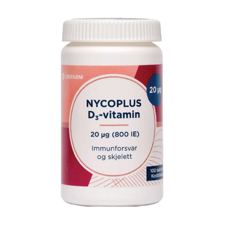 Nycoplus D3-Vitamin 20 μg, 100 stk.