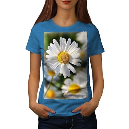 Chamomile Photo Nature Dam Royal Bluet-shirt