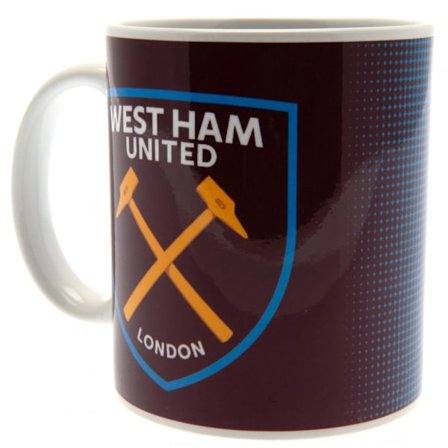 West Ham United FC Stor Crest Mugg En Storlek Claret