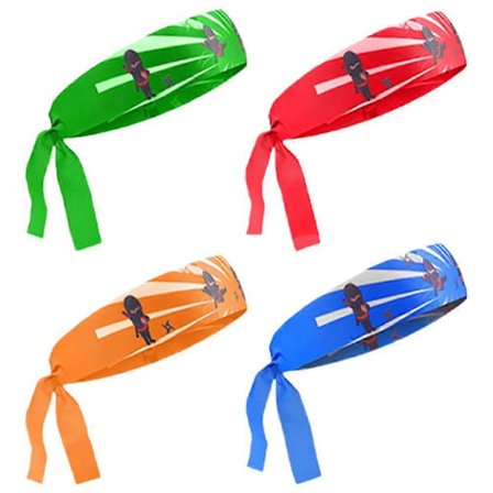 6 stk. Ninja Pandebånd Japansk Karate Pandebånd Børn Ninja Festartikler Ninja Festdekorationer Ninja Fødselsdagstema Festartikler (FMY)