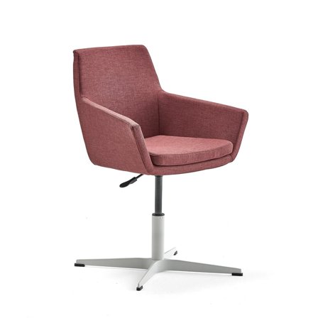 Conference chair FAIRFIELD, white, plum