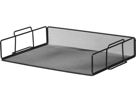 Brevkorg metall öppen långsida 1 fack A4 svart - Lyreco - Kontorsmaterial - Till skrivbordet - Brevkorgar