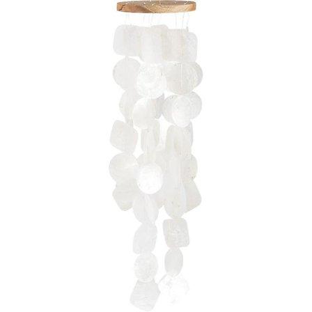 SQCLV Vindklokker for Utenfor Naturlig Hvit Capiz Skjell Uteklokker Hagedekor for Utenfor, Unike Gaver til Kvinner som Har Alt