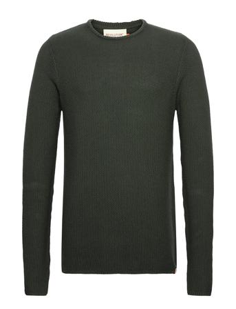 Knit Strikkegenser M. Rund Krage Grønn Revolution