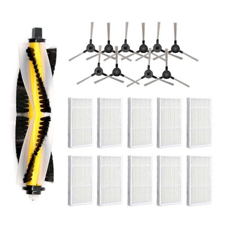 Til Linnberg Aqua / ICLEBO G5 robotstøvsuger hovedbørste sidebørste Hepa filter moppeklud tilbehør