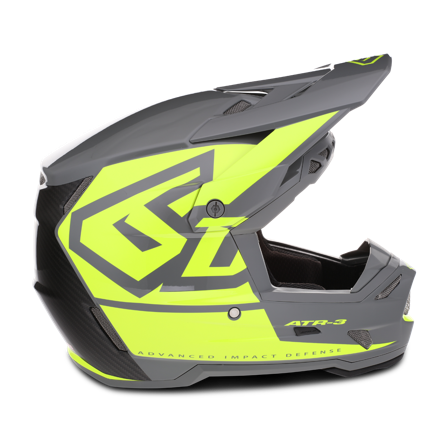 Crosshjelm 6D ATR-3 Hex Gloss Blank neongul L