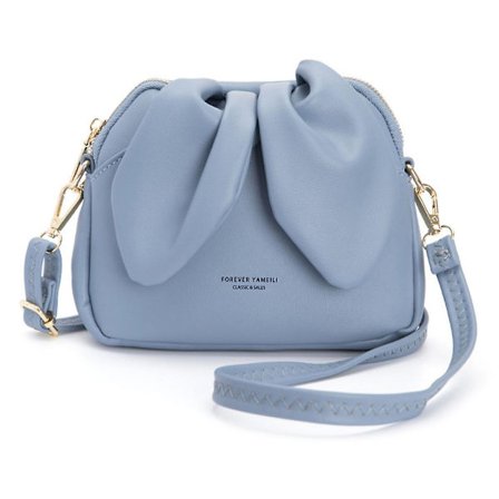 Liten Crossbody Veske, Skulderveske med Glidelåslomme og Justerbar Stropp