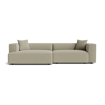 Miami chaiselong sofa, venstrevendt, Hyper Mørk Beige - Rummelig sofa med chaiselong - 304x131x68cm - Komfortabelt design til stuen