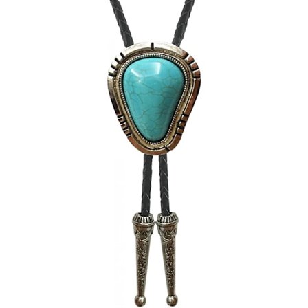 Vintage Turkoosi Kivi Bolo Solmio Western Native American Retro Bola Solmiot Kaulukset Miehille Naisille