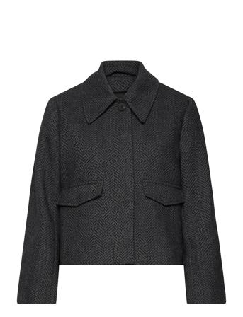 Slfhenny Short Wool Jacket Grey Selected Femme